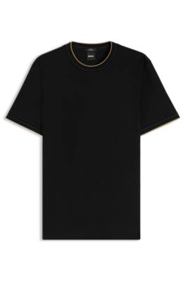 Slim-fit cotton T-shirt with crew neck 1