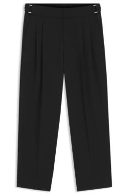 Hugo Formal trousers with adjustable waistband and virgin wool blend kostymbyxor herr – bild 4