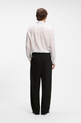 Hugo Formal trousers with adjustable waistband and virgin wool blend kostymbyxor herr – bild 2