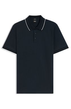 Slim-Fit Poloshirt aus merzerisierter Baumwolle