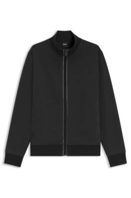 Cotton sweatshirt with zip neck 1