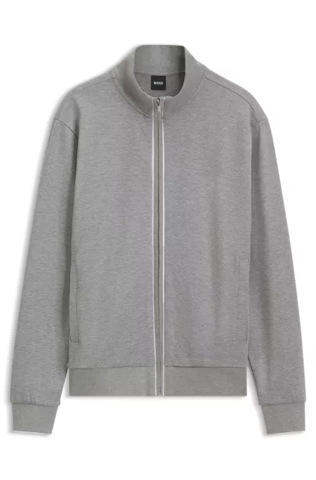Sudadera con cuello con cremallera en algodón