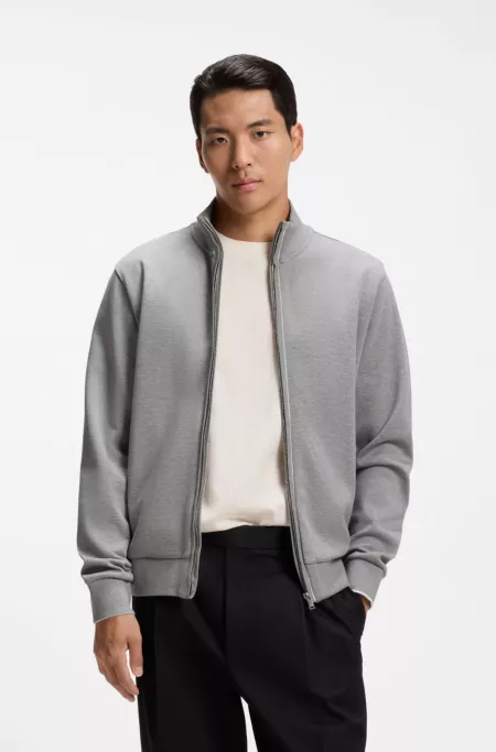 Sweat en coton à encolure zippée