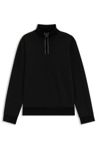 Sudadera de algod&oacute;n con cuello mao alto , Negro