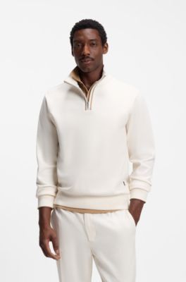 Sudadera de algod&oacute;n con cuello mao alto , Natural