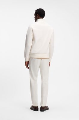 Funnel-neck cotton sweatshirt , Natural