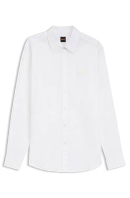 Boss Regular-fit button-down shirt in cotton twill casual skjortor herr – bild 4