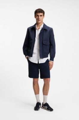 Regular-fit button-down shirt in cotton twill, White