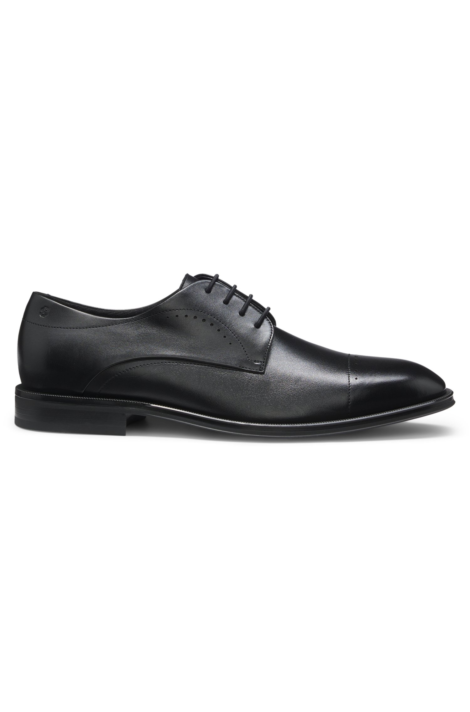 Boss Italian-made Derby shoes in leather with cap toe snörskor herr – bild 2