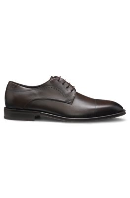Boss Italian-made Derby shoes in leather with cap toe finskor herr – bild 2