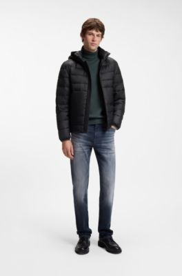 Water-repellent jacket with herringbone tape, Black