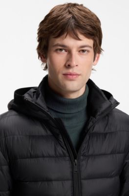 Water-repellent jacket with herringbone tape, Black