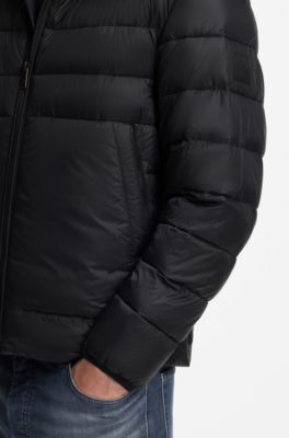 Water-repellent jacket with herringbone tape, Black