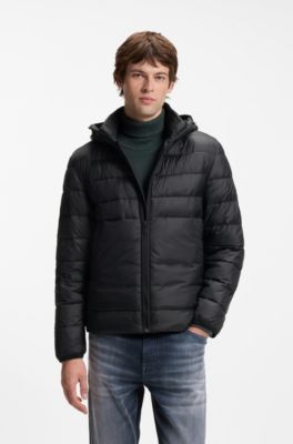 Water-repellent jacket with herringbone tape, Black