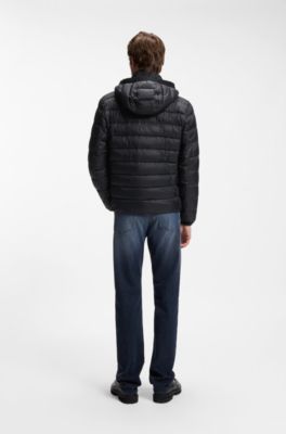 Water-repellent jacket with herringbone tape, Black