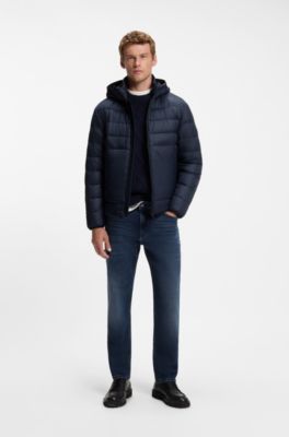 Water-repellent jacket with herringbone tape, Dark Blue