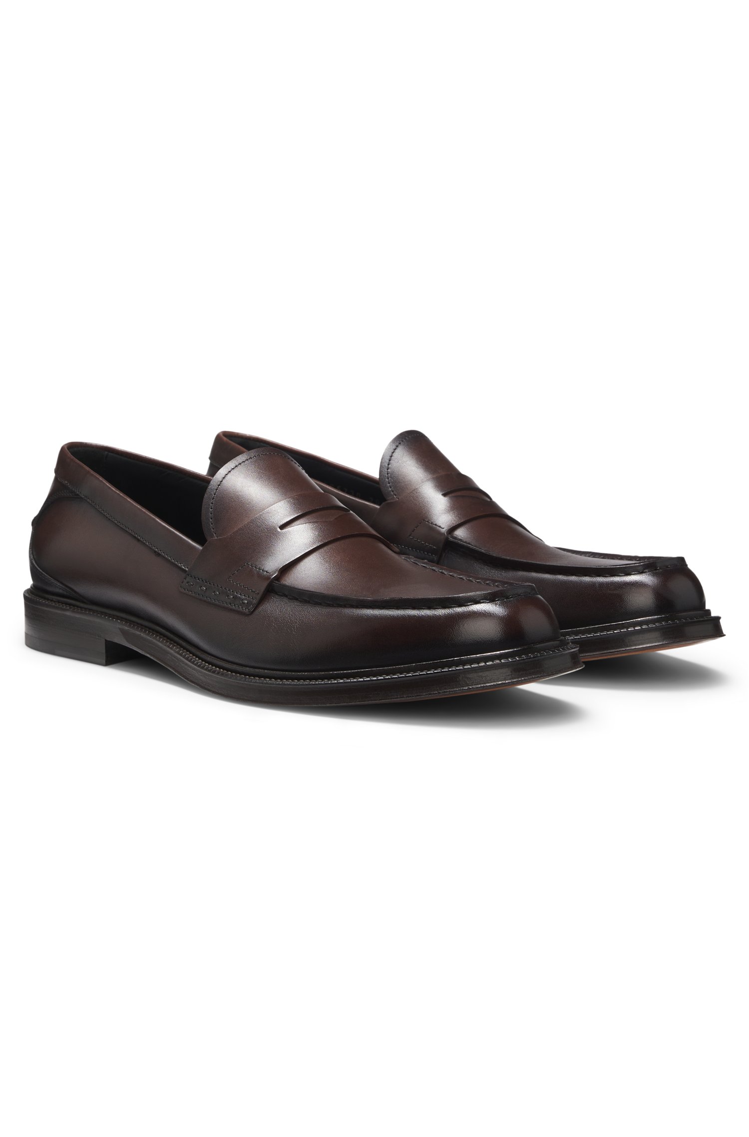 Boss Italian-made loafers in soft leather herr