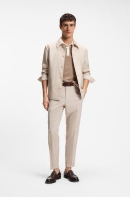 Italian-made loafers in soft leather, Dark Brown