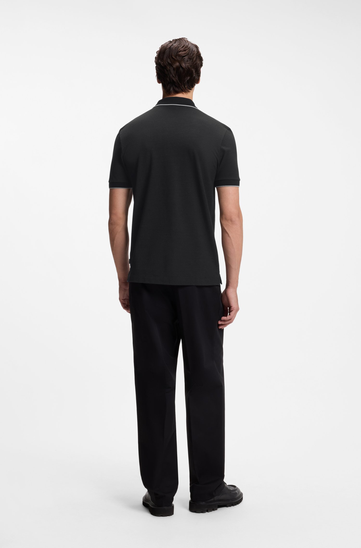 Boss Regular-fit polo shirt in cotton pikéer herr – bild 3