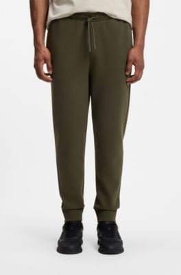 Modern regular-fit trousers in stretch cotton, Olive
