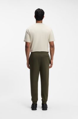 Modern regular-fit trousers in stretch cotton, Olive
