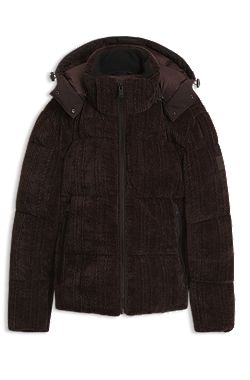 Relaxed-fit puffer jacket with detachable hood