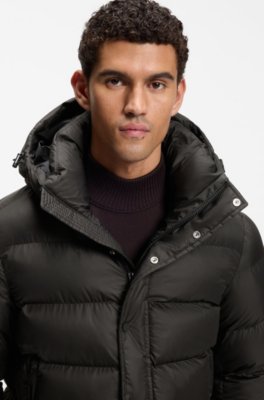 Boss Water-repellent hooded puffer jacket dunjackor herr – bild 3