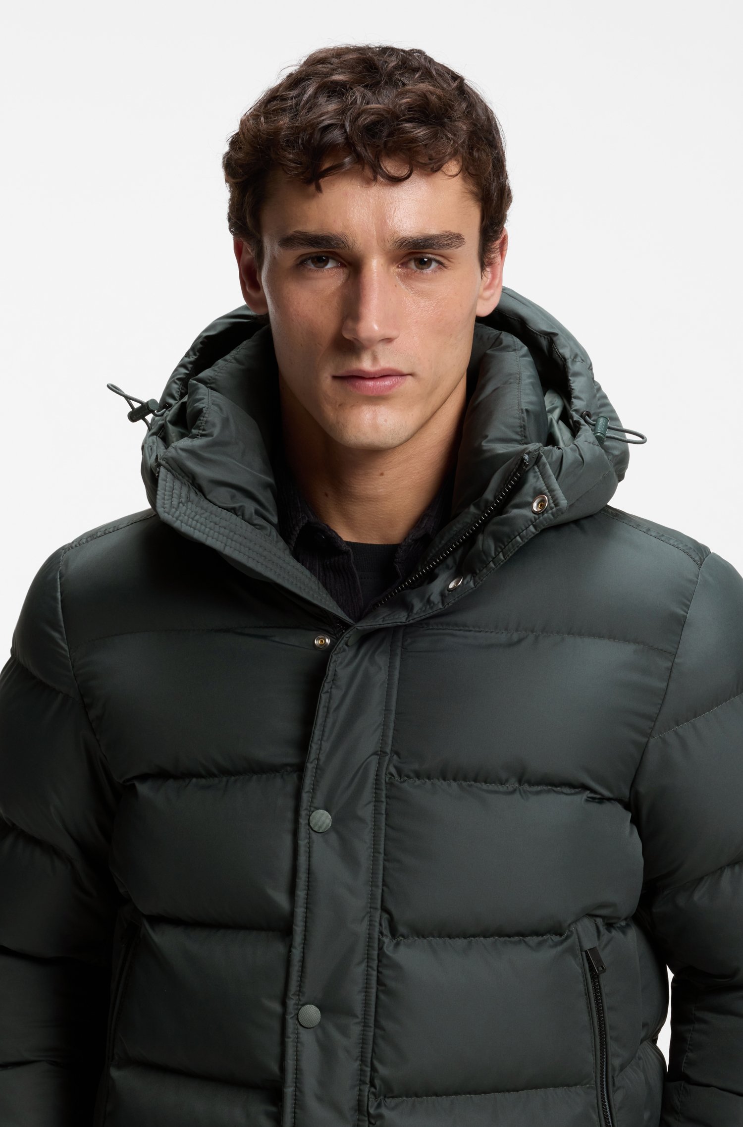 Boss Water-repellent hooded puffer jacket jackor herr – bild 3