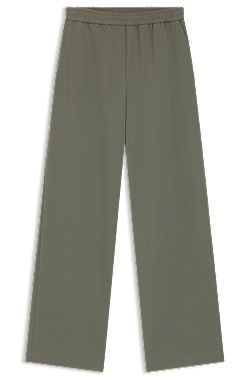 Relaxed-fit broek van antistatische Japanse crêpe