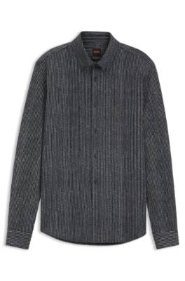 Relaxed-fit shirt in printed cotton jersey 1