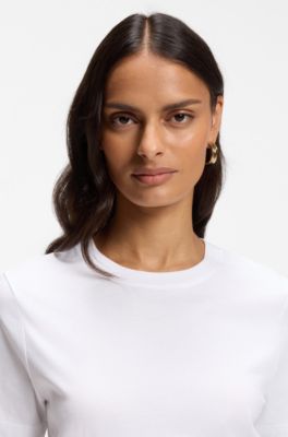 Premium cotton T-shirt with a loose fit, White
