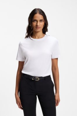 Premium cotton T-shirt with a loose fit, White