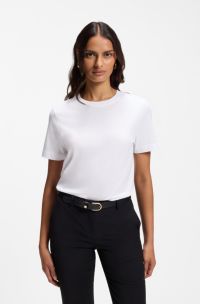 Loose-fit T-shirt in cotton jersey, White