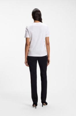 Premium cotton T-shirt with a loose fit, White