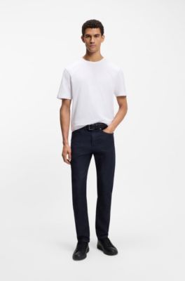 Two-pack of relaxed-fit T-shirts in stretch cotton, Black