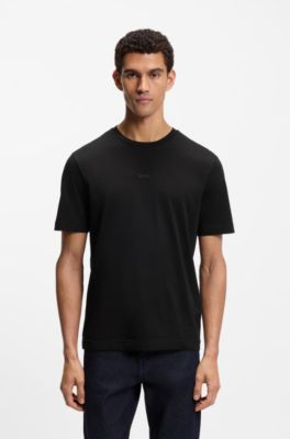 Two-pack of relaxed-fit T-shirts in stretch cotton, Black