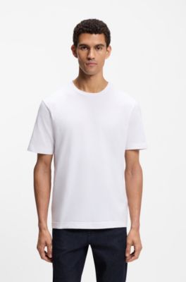 Two-pack of relaxed-fit T-shirts in stretch cotton, Black