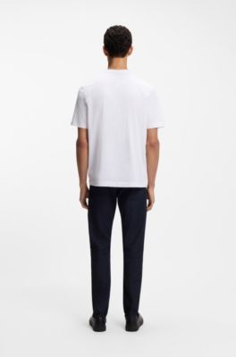 Two-pack of relaxed-fit T-shirts in stretch cotton, Black