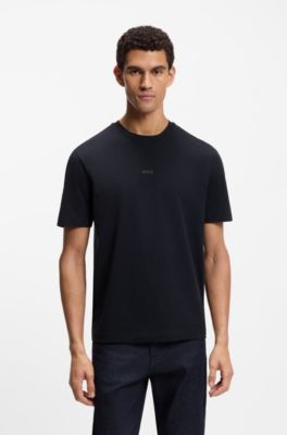 Two-pack of relaxed-fit T-shirts in stretch cotton, Blue / Grey