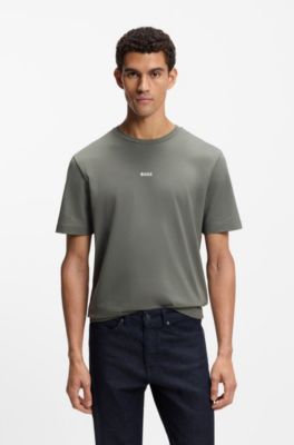 Two-pack of relaxed-fit T-shirts in stretch cotton, Blue / Grey