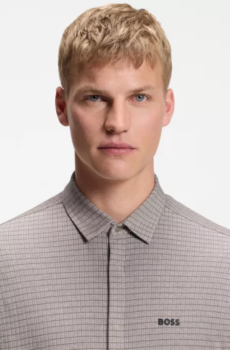 Chemise Regular en piqué de coton