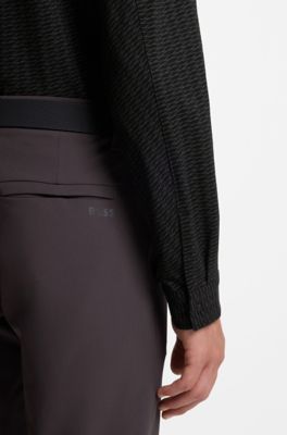 Cotton-piqu&eacute; shirt, Black Patterned