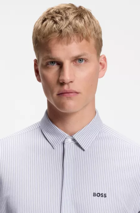 Chemise Regular en jersey de coton avec logo thermocollé