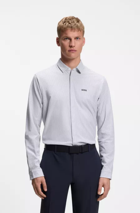 Chemise Regular en jersey de coton avec logo thermocollé