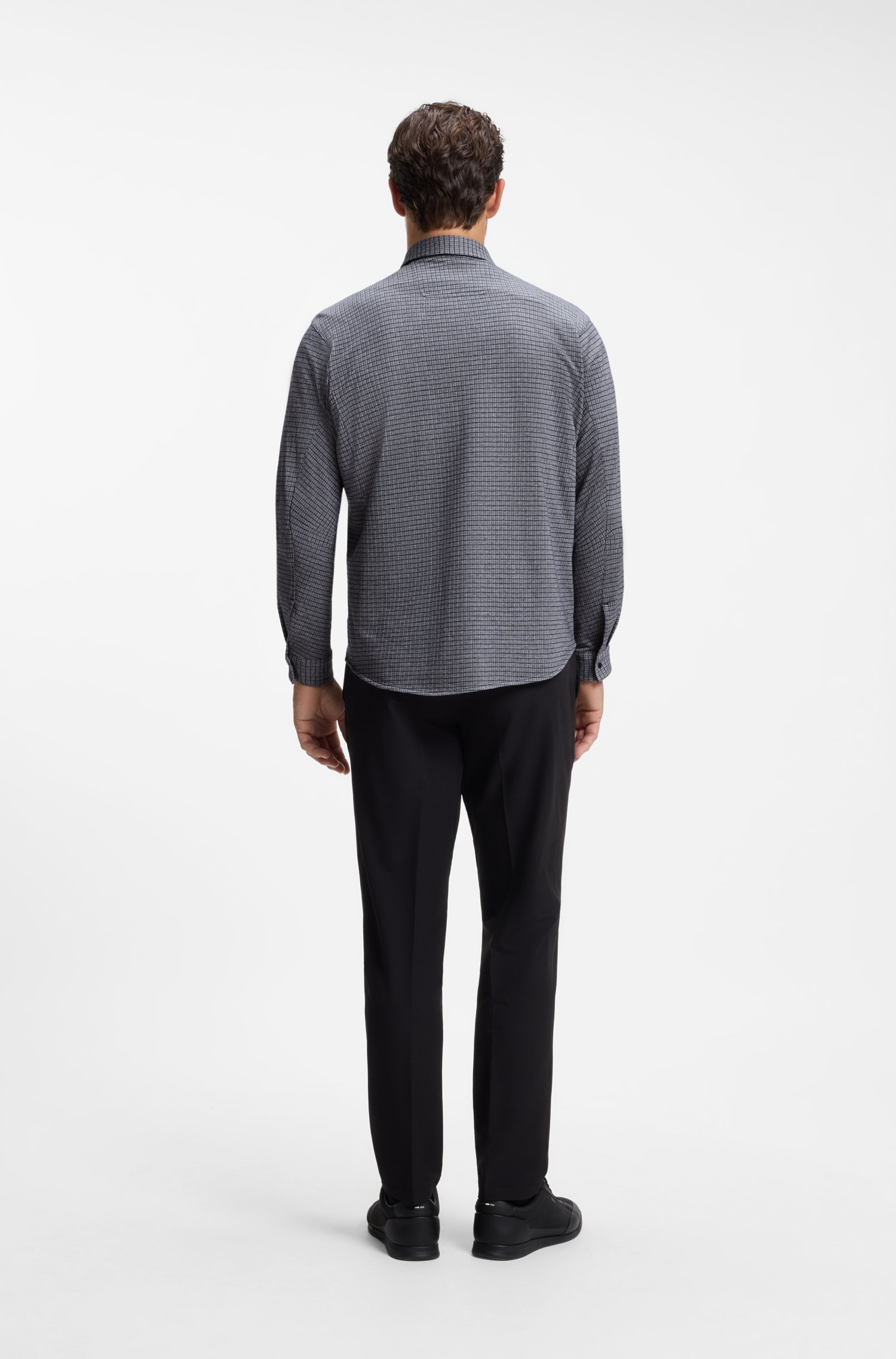 Boss Cotton-piqué shirt skjortor & blusar herr – bild 3