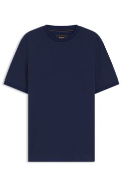 Regular-fit polo in cotton-silk jacquard