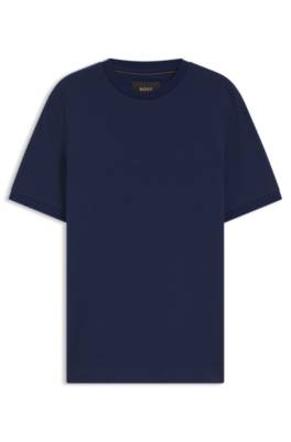 Regular-fit polo in cotton-silk jacquard 1