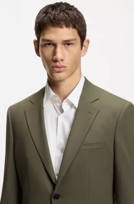 Two-piece extra-slim-fit suit with performance stretch