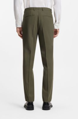 Two-piece extra-slim-fit suit with performance stretch, Olive