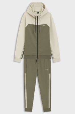 Surv&ecirc;tement Regular en coton stretch, Blanc / Vert